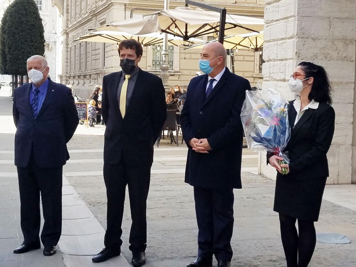 In Piazza verdi con il Sindaco Roberto Dipiazza